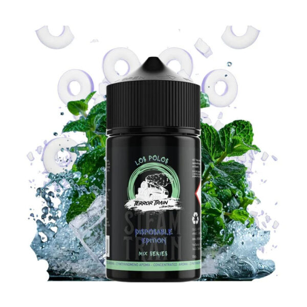 E-liquide Steam Train - Terror Train - Los Polos longfill 75 ml (Bonbon à la menthe, Frais, Ice)