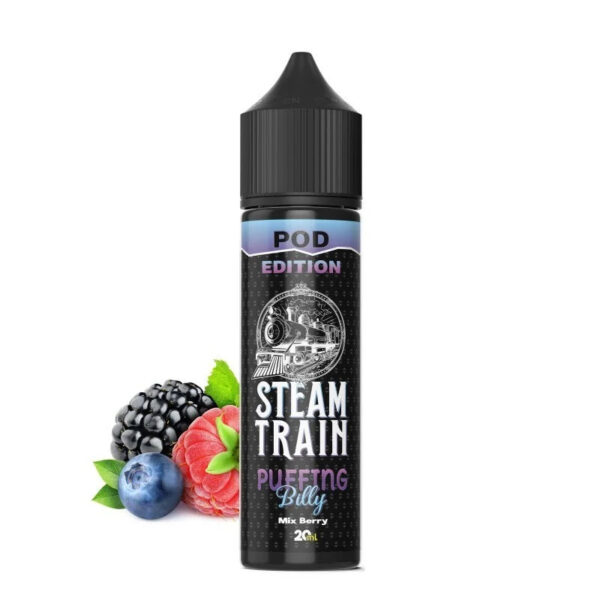 E-liquide Steam Train - POD Puffing Billy 60ml (Framboise, Mûre, Myrtille)