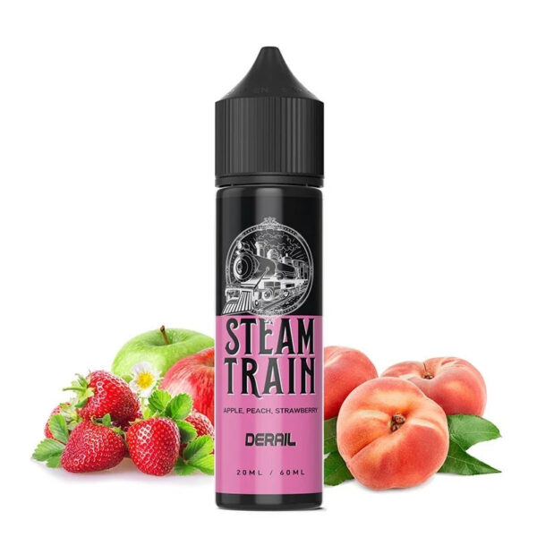 E-liquide Steam Train - Derail 60ml (Pomme, Pêche, Fraise)