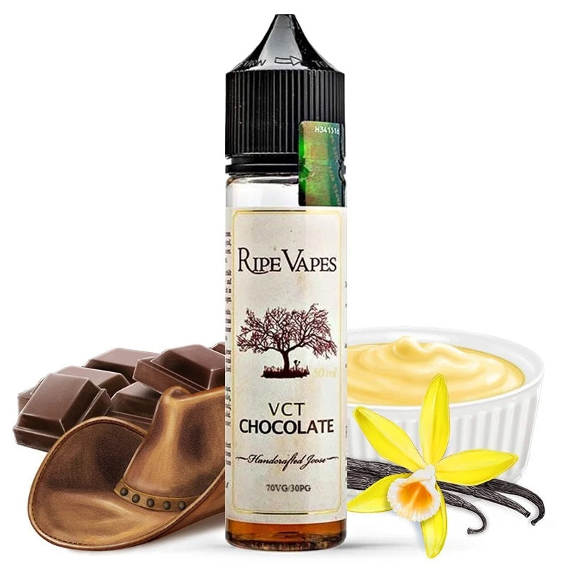 E-liquide Ripe Vapes - VCT Chocolat 50ml (Tabac blond, Vanille custard, Eclats de chocolat)