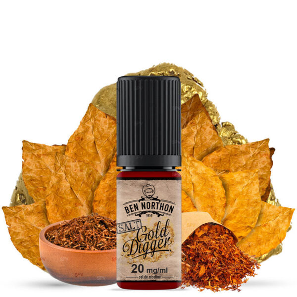 E-liquide Ben Northon - Gold Digger 10ml - Sels de nicotine (Tabac blond boisé, intense et ambré)