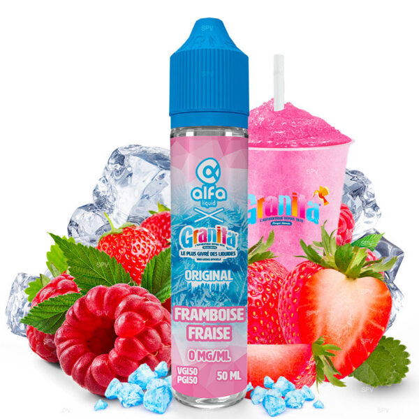 E-liquide Granita by Alfa - Framboise Fraise shortfill 50ml (Framboise, Fraise, Frais, Ice)