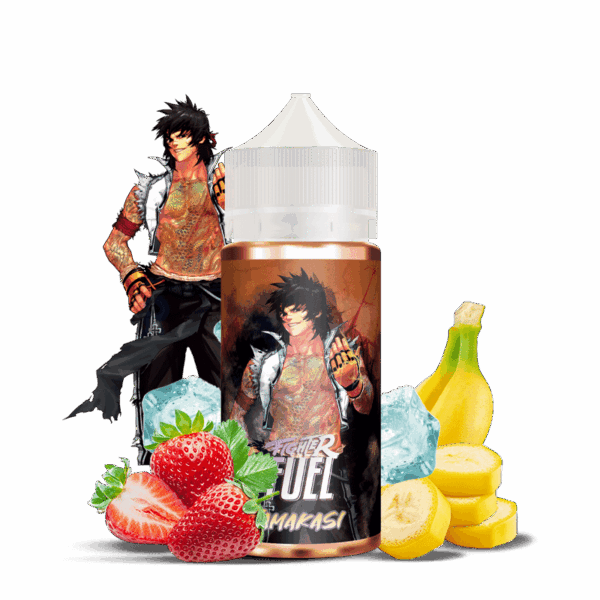 E-liquide Fighter Fuel by Maison Fuel - Yamakasi 100ml (Fraise, Banane, Frais, Ice)