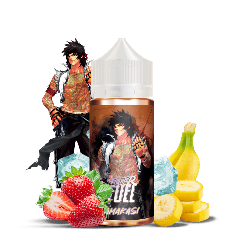 E-liquide Fighter Fuel by Maison Fuel - Yamakasi 100ml (Fraise, Banane, Frais, Ice)