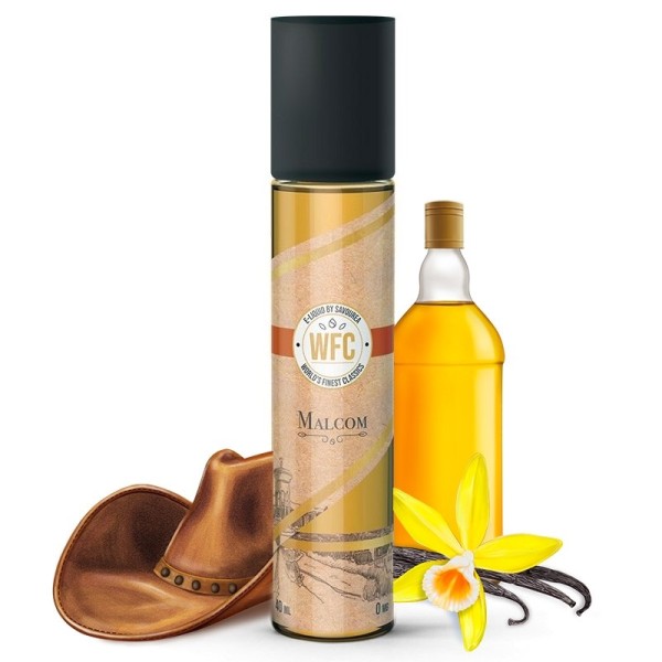 E-liquide WFC - Malcom 60ml (Tabac, Vanille caramélisée, Whisky écossais)